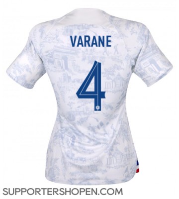 Frankrike Raphael Varane #4 Borta Matchtröja Dam VM 2022 Kortärmad